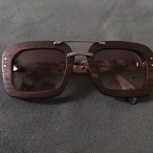 Prada sunglasses wood frame SPR 30R Preowned